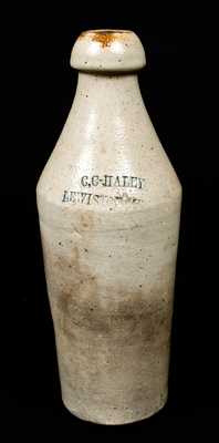 C,C-HALEY / LEWISTOWN Maine Stoneware Bottle