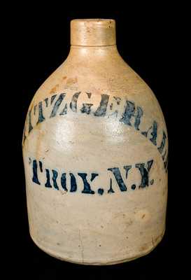 TROY, NY Stoneware Advertising Jug