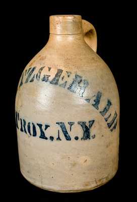 TROY, NY Stoneware Advertising Jug