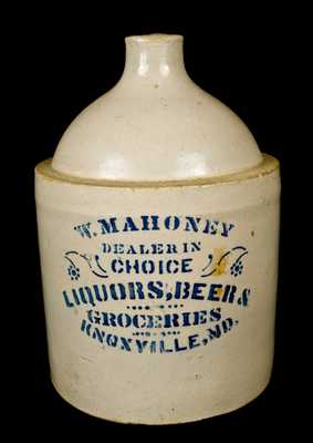 KNOXVILLE, MD Stoneware Advertising Jug