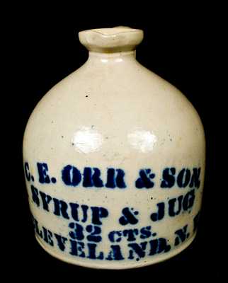 CLEVELAND, NY Stoneware Syrup Jug