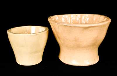 Lot of Two Yellowware Molds: Floral Paterns