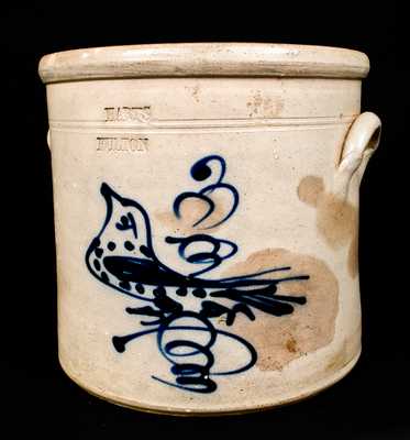 HART S / FULTON, New York Stoneware Bird Crock