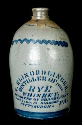 Pittsburgh, PA Stoneware Advertising Jug