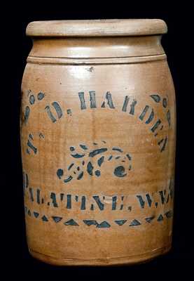 T.D. HARDEN / PALATINE, W, VA Stoneware Crock