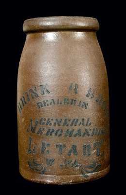 Letart, WV Advertising Stoneware Canning Jar