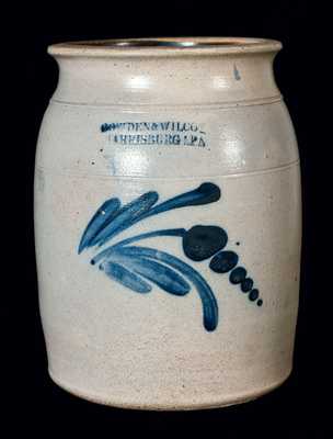 COWDEN & WILCOX / HARRISBURG, PA Stoneware Crock