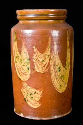 Redware Jar, possibly Morgantown, WV