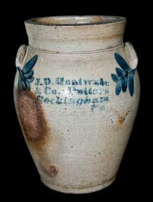 J.D. Heatwole / & Co. Potters / Rockingham / Va Stoneware Jar