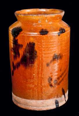 Redware Jar, probably Gonic, New Hampshire