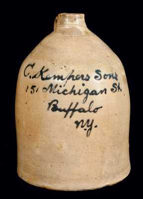 J. FISHER / LYONS, N.Y. Stoneware Jug