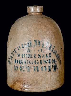 Detroit Advertising StonewareJug