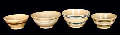 (4) Yellowware Bowls