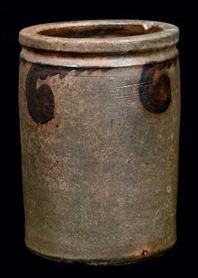 S. BELL & SON / STRASBURG Manganese-Decorated Stoneware Jar