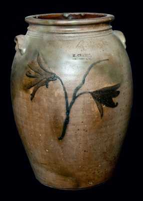 N. CLARK / Parkersburg, VA (West Virginia) Stoneware Crock