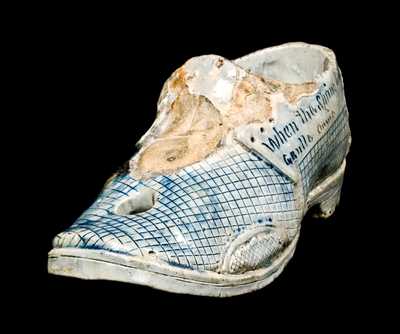Anna Pottery Shoe Inkwell, Cornwall Kirkpatrick