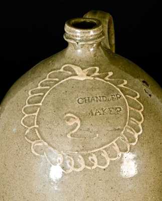 CHANDLER / MAKER, Edgefield, SC Stoneware Pottery Jug