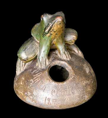 Anna Pottery Stoneware Frog Inkwell