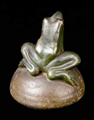 Anna Pottery Stoneware Frog Inkwell