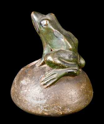 Anna Pottery Stoneware Frog Inkwell