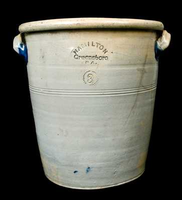 HAMILTON / Greensboro / Pa Stoneware Crock