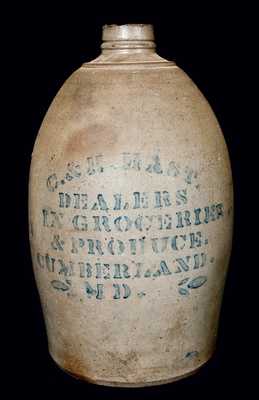 Cumberland, Maryland, Stoneware Advertising Jug