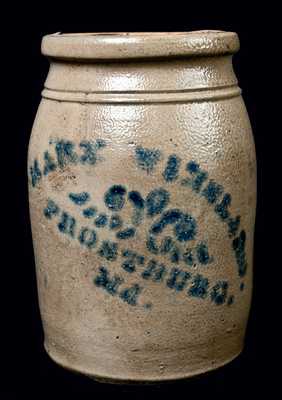 Frostburg, MD Stoneware Advertising Crock