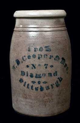  W.D. Cooper & Bro. / Pittsburgh Stoneware Jar