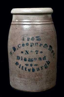 W.D. Cooper & Bro. / Pittsburgh Stoneware Jar