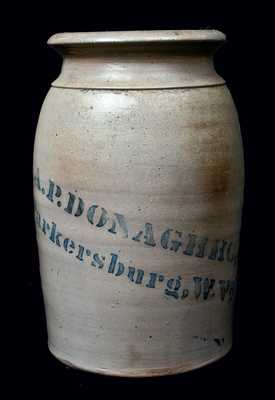 A.P. DONAGHHO / Parkersburg, W. Va Canning Jar