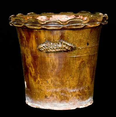 Anthony W. Bacher / 1877 Large-Sized Redware Flowerpot
