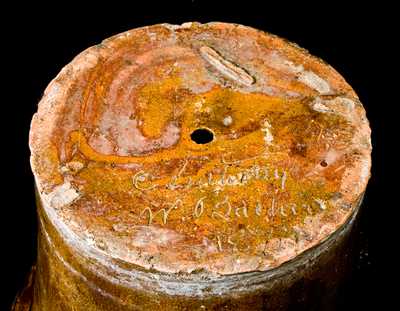 Anthony W. Bacher / 1877 Large-Sized Redware Flowerpot