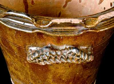 Anthony W. Bacher / 1877 Large-Sized Redware Flowerpot