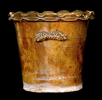 Anthony W. Bacher / 1877 Large-Sized Redware Flowerpot
