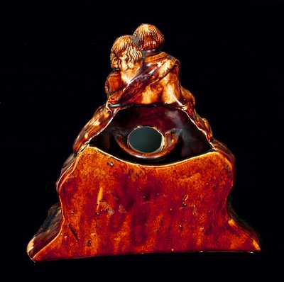 Figural Rockingham Watch Hutch