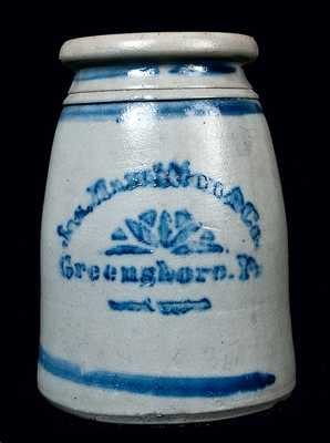 Jas. Hamilton & Co. / Greensboro, PA Stoneware Canning jar