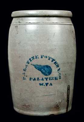 PALATINE POTTERY CO. / PALATINE / W.VA Pear Crock