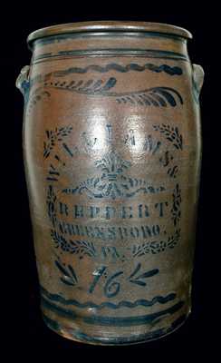 WILLIAMS & REPPERT / GREENSBORO, PA 16-Gallon Stoneware Crock