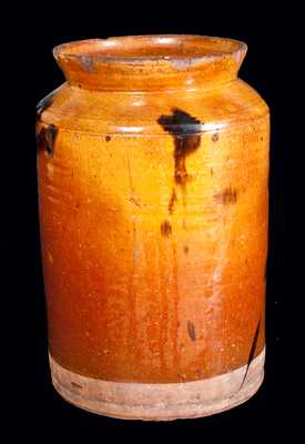 Redware Jar, probably Gonic, New Hampshire