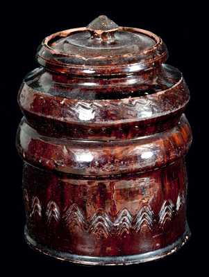 Redware Jar w/ Lid