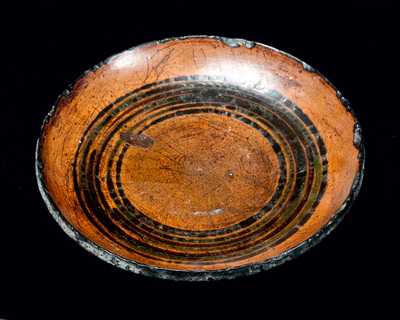 Early Redware Plate, possibly Hagerstown, MD