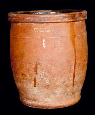 JOHN BELL / WAYNESBORO Redware Jar