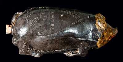 Early Anna Pottery Pig Bottle