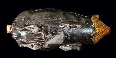 Early Anna Pottery Pig Bottle