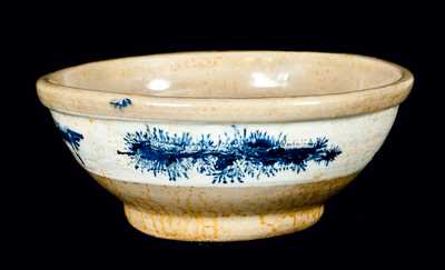 Yellowware Bowl w/ Mocha Seaweed Decoration