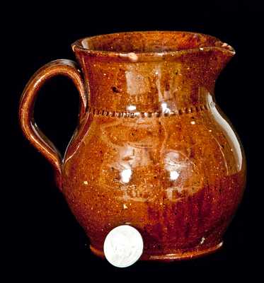 Small-Sized Redware Pitcher, probably Pennsylvania