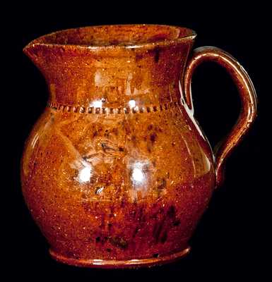 Small-Sized Redware Pitcher, probably Pennsylvania