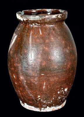 Redware Jar, probably Gonic, New Hampshire