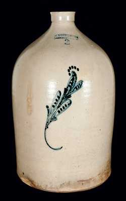 F. WOODWORTH / BURLINGTON, VT Stoneware Jug