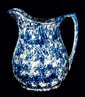 Blue Rockingham Wash Pitcher